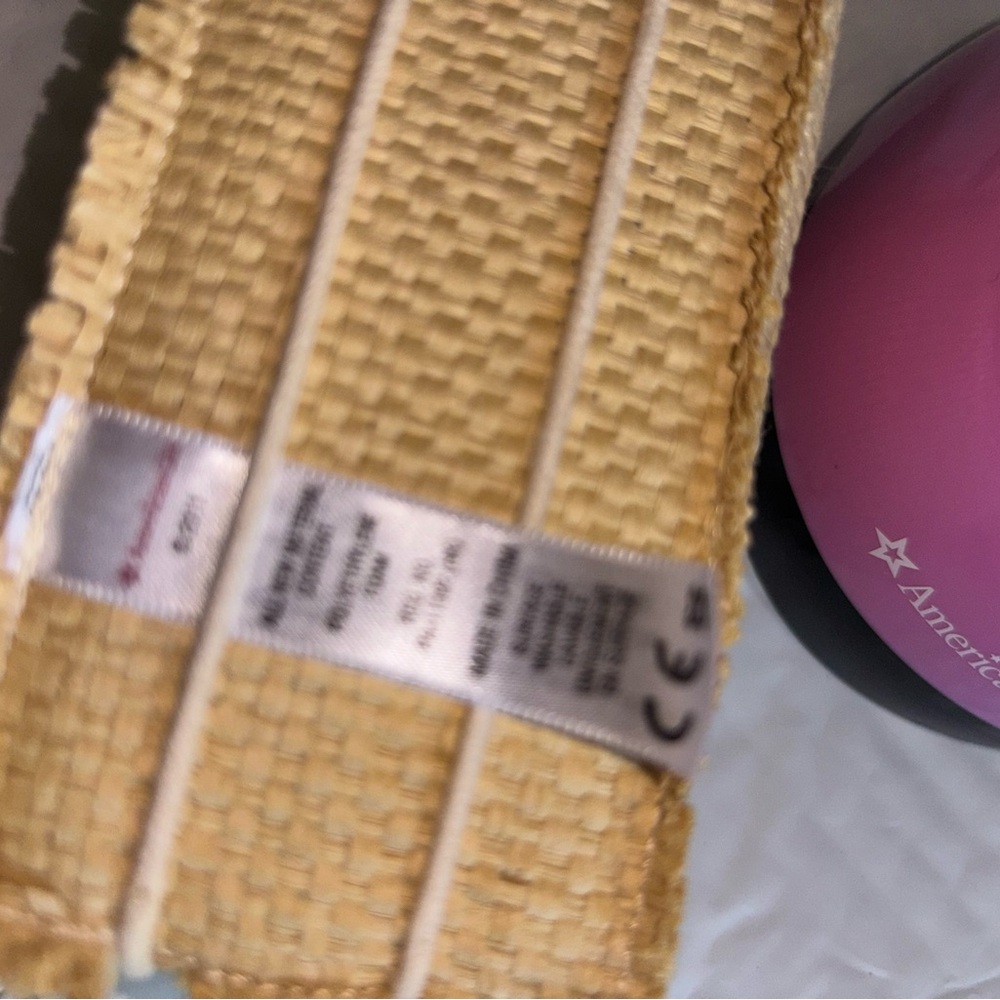 American Girl Pink Horse Riding helmet and hay bale - Picture 6 of 8
